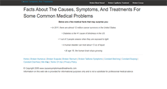 Desktop Screenshot of causessymptomsandtreatments.com