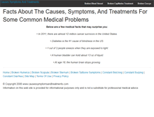 Tablet Screenshot of causessymptomsandtreatments.com